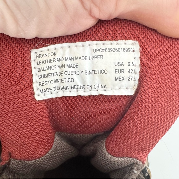 Eddie Bauer Brandon Waterproof Hiking Brown Leather Trail Boots Men’s Size 9.5 - Picture 6 of 9